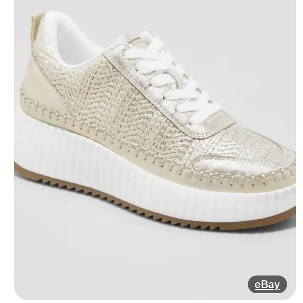 Universal Thread Persephone memory foam Gold Textured Sneakers